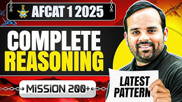 Reasoning for AFCAT 1 2025 💪 | Reasoning Marathon for AFCAT/CGCAT 1.0 2025 🔥