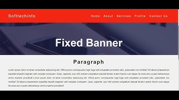 Design Beautiful Fixed Banner with Navbar