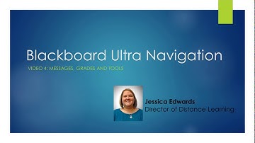 Blackboard Ultra Base Navigation: Messages, Grades and Tools