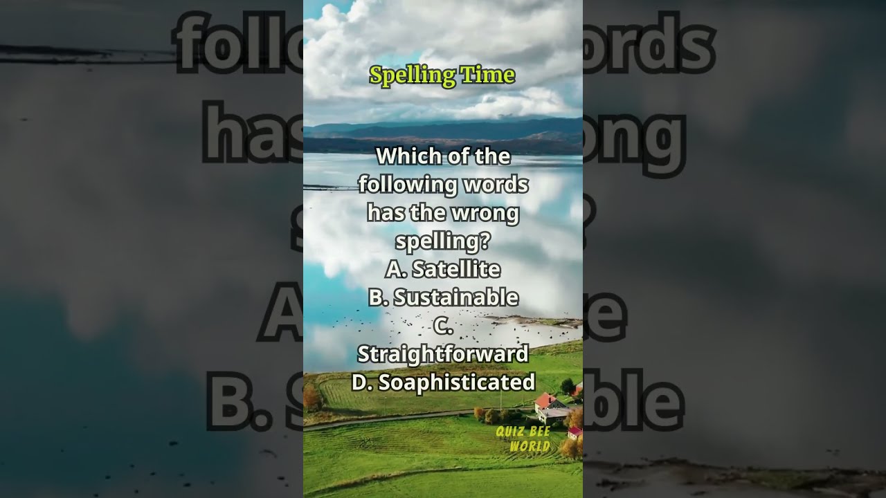 Spelling Time 649 Englishlearning Englishvocabulary Questions Quiz