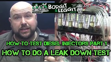 How To Test Diesel Injectors Leak Back Test Part 1 Bodgit And Leggit Garage