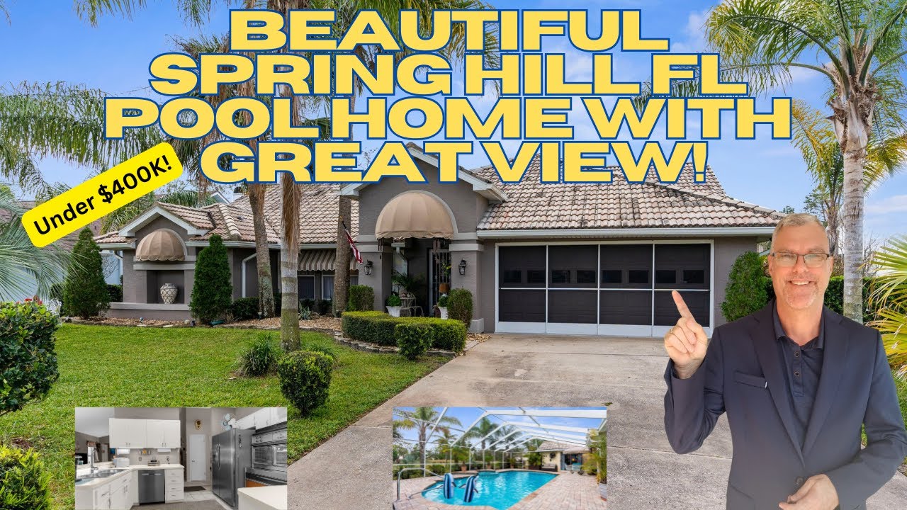 Beautiful Saltwater Pool Home in Spring Hill FL. What a View!