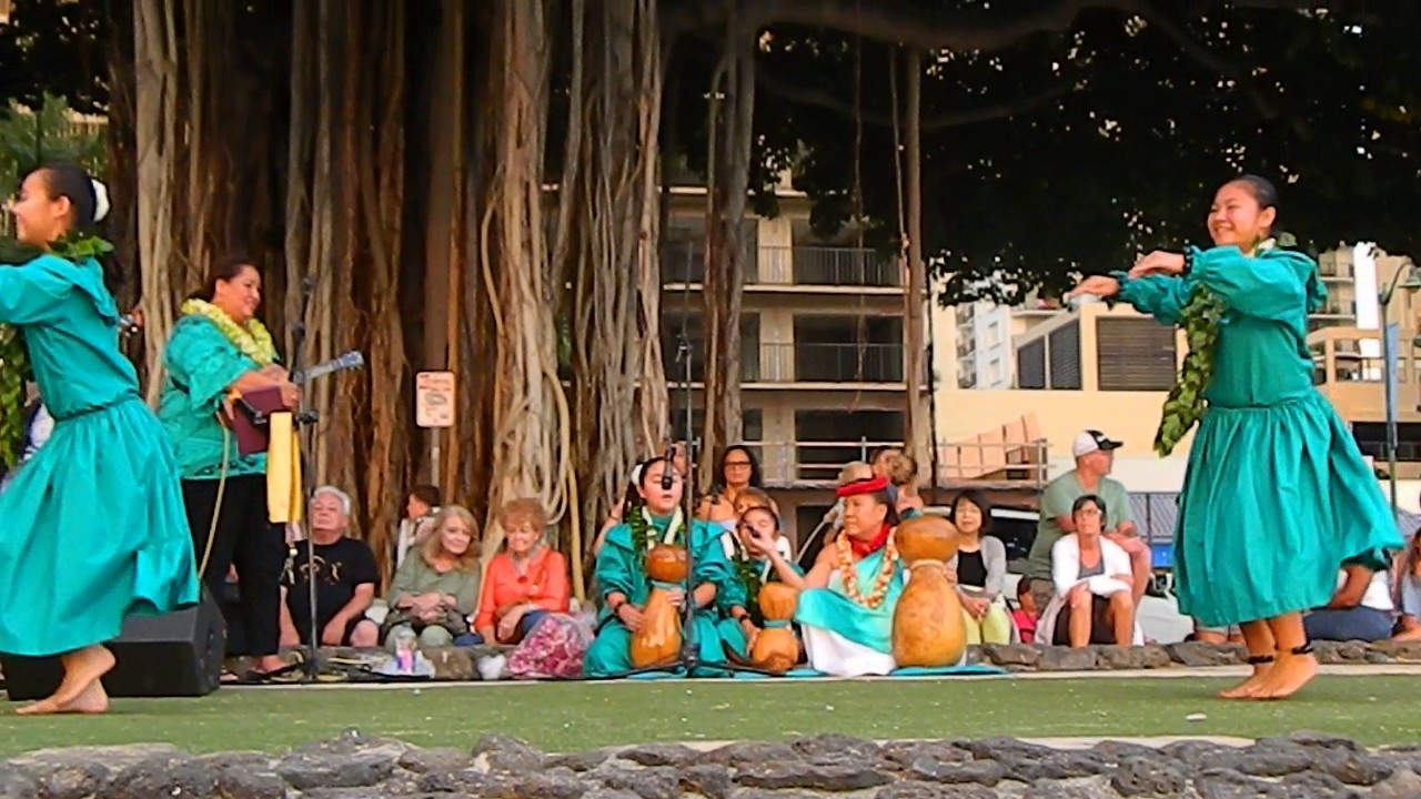 hula dance ceremony waikiki beach2017 YouTube