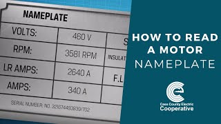 How to Read a Motor Nameplate