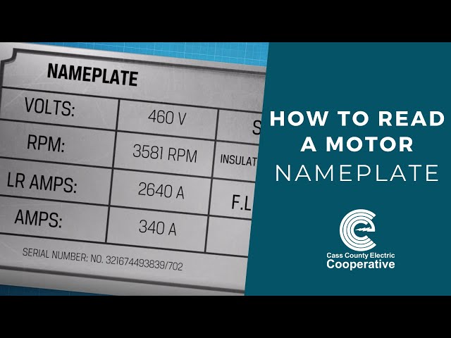 How To Read An Electric Motor Nameplate