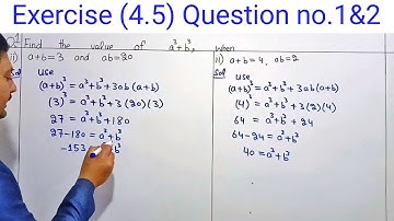 Class 9th Exercise 4.5 Question no 1&2 kpk textbook || Kpk textbook maths solution class 9th