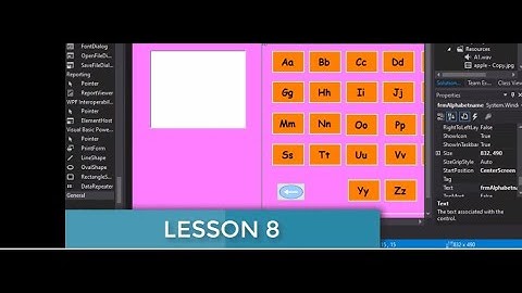 VB.NET | ALPHABET LEARNING SOFTWARE LESSON 8