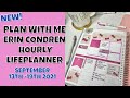 New! Plan with me &amp; Flip through of my Work Planner | Erin Condren Hourly Planner | Flora 2021