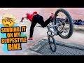 RIDING INSANE URBAN MTB SPOTS ON MY SLOPESTYLE BIKE!