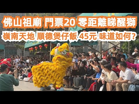 佛山祖廟！門票20元！零距離互動！醒獅！震撼畫面！最刺激！傳統文化！地道美食推薦！旅遊攻略！葉問堂！嶺南天地！順德煲仔飯！45元味道如何？元宵節！！Canton Food Tour｜GuangZhou