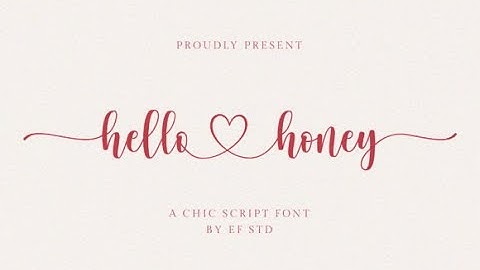 Hello Honey Script Font | New Script Font to Download