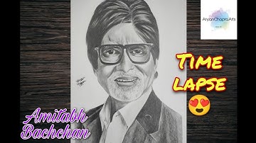 Drawing Amitabh Bachchan 🔥 Timelapse 😀#youtube