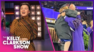 Kelly Clarkson Meets Viral Clemson Graduation Ceremony Father-Daughter Duo!