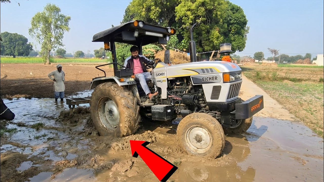 Pulling Test 😱 | Eicher 380 vs Mahindra Mini | Heavy Cultivator Power Test