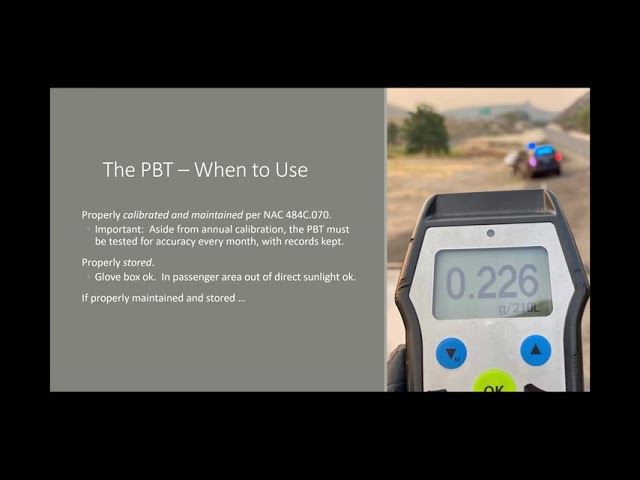 Preliminary Breath Tests in NV