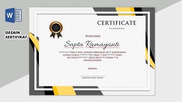 Desain Sertifikat Piagam di Word Part 2