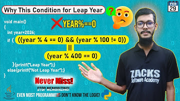 Actual Logic Behind Leap Year Condition (C, Python, Java) | Don’t Just Memorize, Understand It!