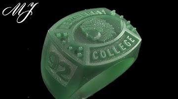 Highly Detailed 3d Printed Newberry College Class Ring