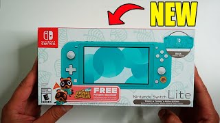 Nintendo Switch LITE Animal Crossings Timmy \& Tommy’s + Isabella Aloha Editions Unboxing
