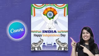 India Independence Day Post Design in Canva | Canva Tutorial by @YourSocialBae screenshot 3