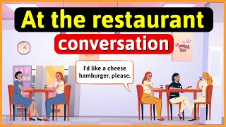 English Conversation Practice - At the restaurant (Improve Speaking Skills)