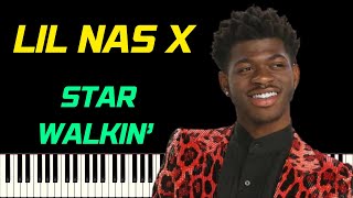 LIL NAS X - STAR WALKIN' (LEAGUE OF LEGENDS) | PIANO TUTORIEL