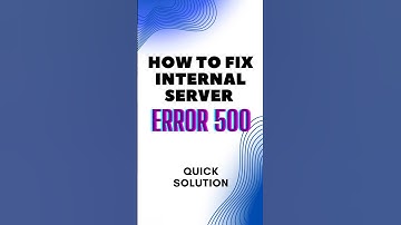 How to Fix internal server Error 500 - Quick Solution #shorts