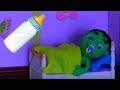 BABY HULK CAN'T FALL ASLEEP ❤ Spiderman, Hulk & Frozen Elsa Play Doh Cartoons For Kids