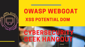 OWASP WebGoat Cross Site Scripting Identify Potential for DOM