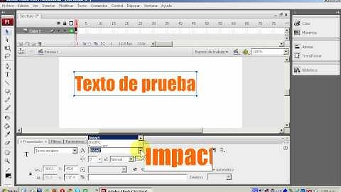Cómo insertar texto en una escena de Flash CS3