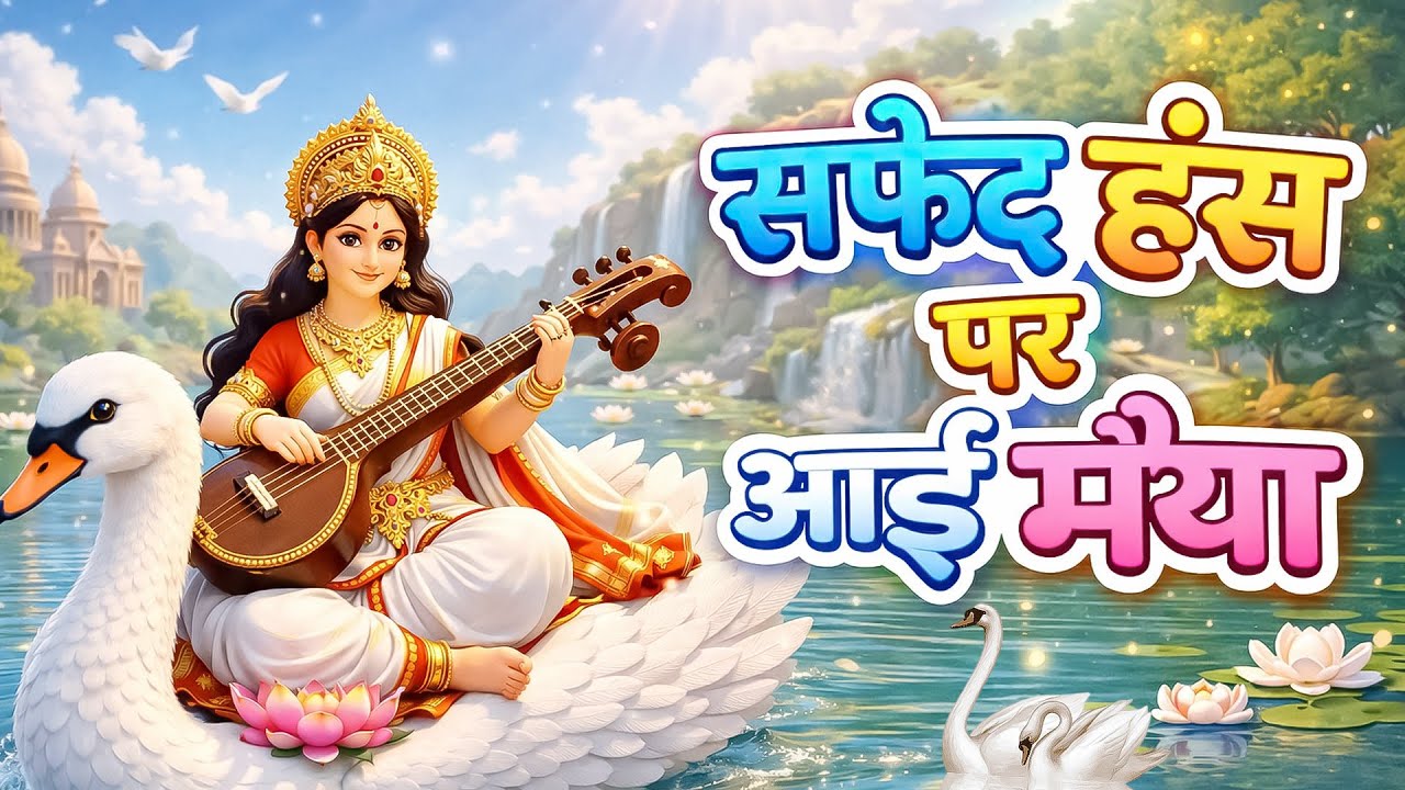 Saraswati Mata Kids Song | सफ़ेद हंस पर आई मैया |Saraswati Mata Animation Song | Basant Panchami 2026