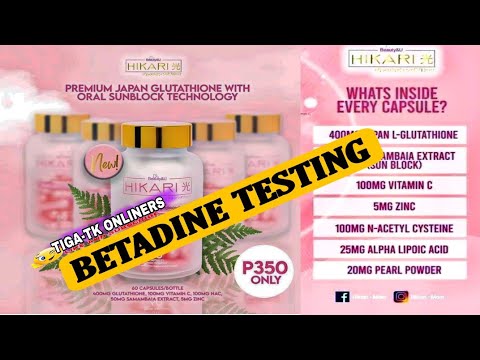 betadine and glutathione What is that orange stuff that surgeons paint onto patients prior to operating? Well, it is Betadine. . Betadine, also known as Povidone -iodine (PVP-I), is an antiseptic used for skin disinfection before Lumi Betadine Test Thank