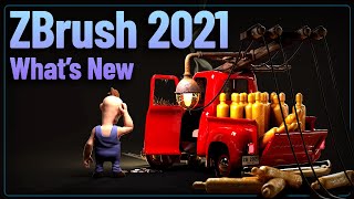 Zbrush 2021 What's New Intro - Dynamic Simulation, Cloth Brushes, Edge Snapping, MicroPoly, & More!