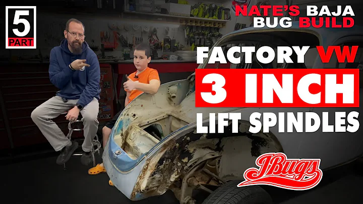 VW Baja Bug Installing Factory VW 3" Lift Spindles - JBugs - Father & Son