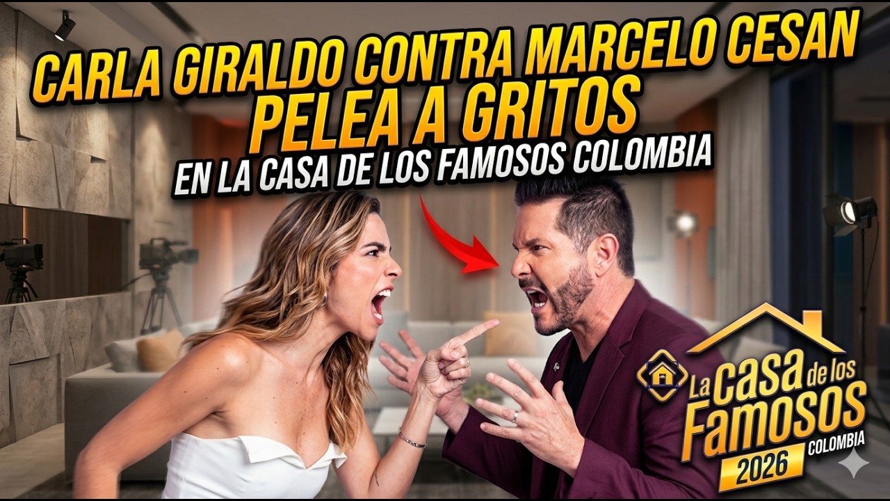 MARCELO CESAN y CARLA GIRALDO PELEAN a GRITOS en PLENA GALA en CASA DE LOS  FAMOSOS COLOMBIA ¡BOMBA!