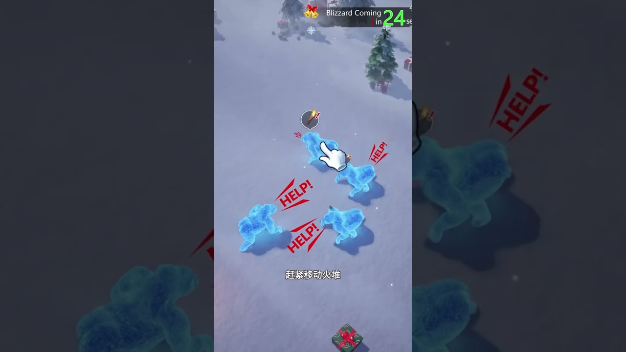 Rescue the ape man and join the team to collect wood  