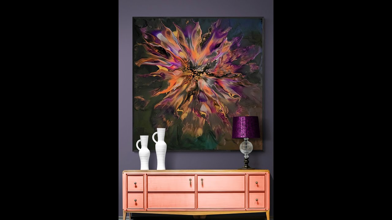 (648) Massive Bloom Technique in Purple, Orange, Gold and Pearl on Space Gray!