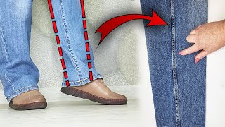 ✅Few people know this secret. How to narrow jeans and preserve the original seam