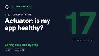 Actuator: is my app healthy – Spring Boot step by step in 60 seconds