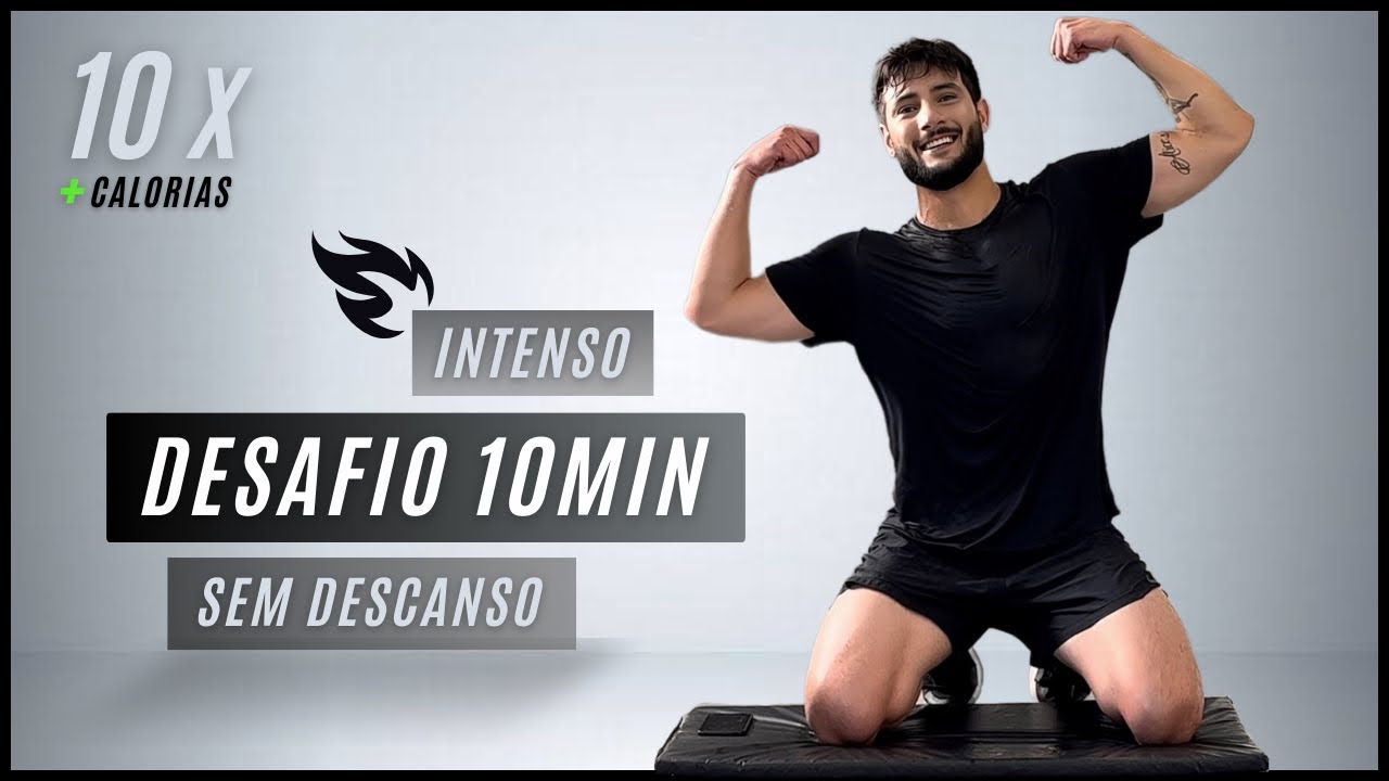 Treino HIIT de 10 minutos para queima de gordura - Corpo inteiro Cardio ...