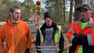 Flaggers talking safety benefits of the GSF.