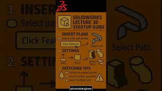 SOLIDWORKS #LECTURE 30   BEGINNER:  #solidworks #eduction #3D #Drawing #academy @TutorialsEngineer