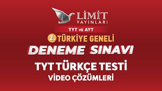 2 Türki̇ye Geneli̇ Deneme Sinavi Tyt Türkçe Testi̇ Vi̇deo Çözümleri̇