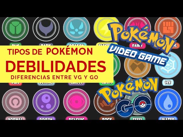 GUÍA POKEMON - TIPOS DE POKEMON Y SUS DEBILIDADES - DIF ENTRE POKEMON GO Y  POKEMON VG 