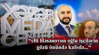 Əli Həsənovun Oğlu Işçilərin Gözü Önündə Xəzər Tv-Nin Kafesində Qəlyan Çəkirdi