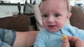 BABY TASTES LEMON FOR THE FIRST TIME!