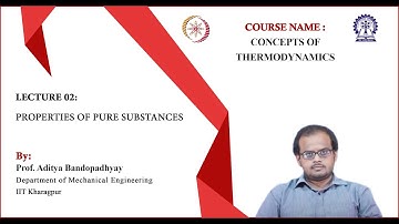 Lecture 02 : Properties of Pure Substances