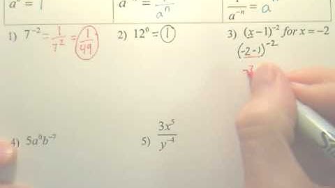 7.1 Integer Exponents - Algebra 1