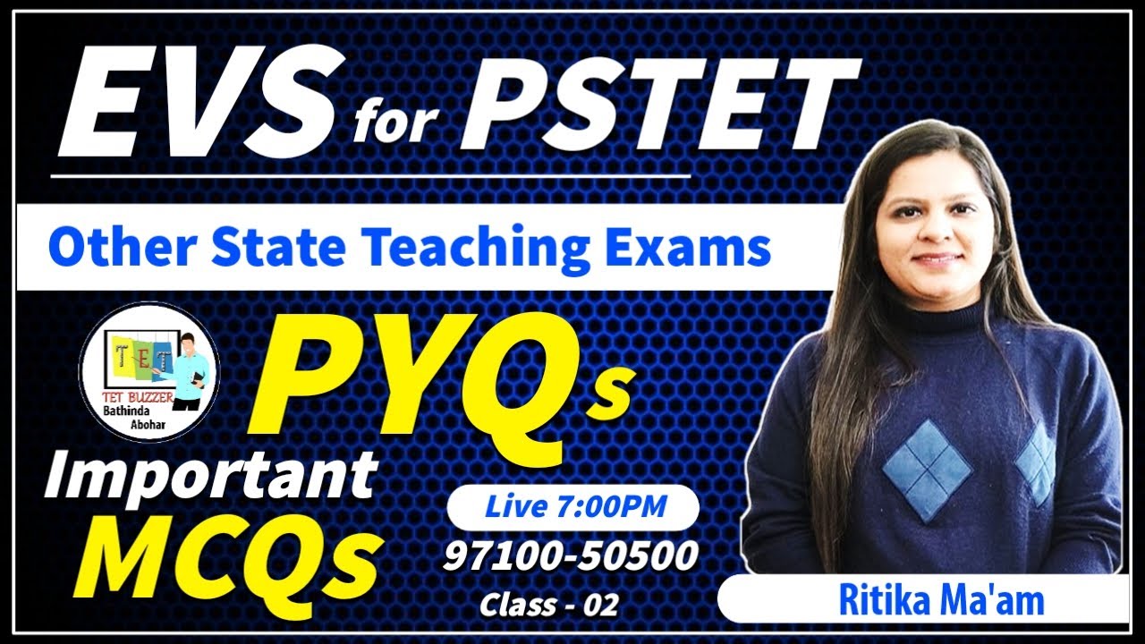 EVS For PSTET 2024 | Class-02 | PSTET EVS Most Expected Questions | PSTET Paper 1 EVS Preparation