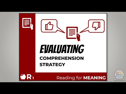 Critical Thinking Reading Comprehension Strategy lesson: Evaluating